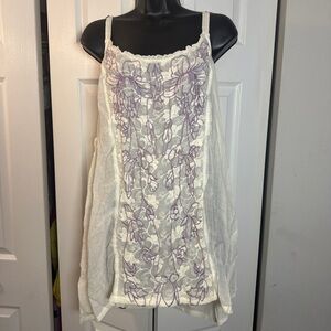 Torrid - *Plus Size* White and purple lace camisole - Size 3